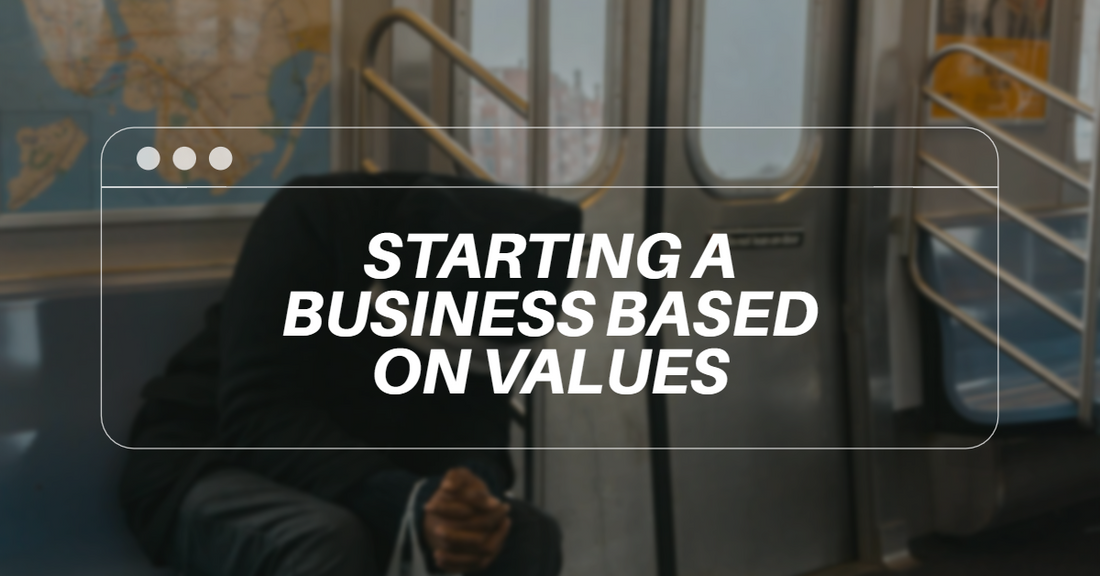 Starting a business based on values